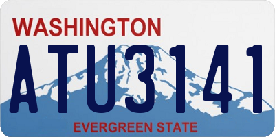 WA license plate ATU3141