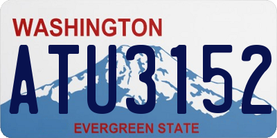 WA license plate ATU3152