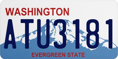 WA license plate ATU3181