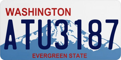 WA license plate ATU3187
