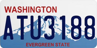 WA license plate ATU3188