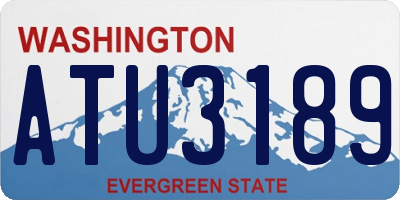 WA license plate ATU3189