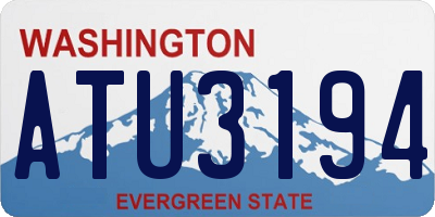 WA license plate ATU3194