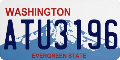 WA license plate ATU3196