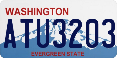 WA license plate ATU3203