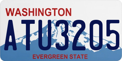 WA license plate ATU3205
