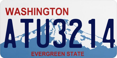 WA license plate ATU3214