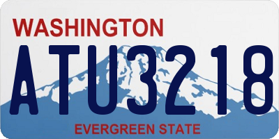 WA license plate ATU3218
