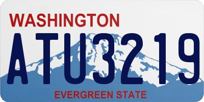 WA license plate ATU3219