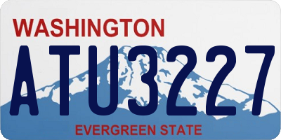 WA license plate ATU3227