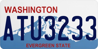 WA license plate ATU3233