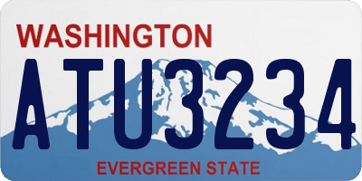 WA license plate ATU3234