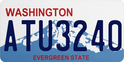 WA license plate ATU3240