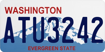WA license plate ATU3242