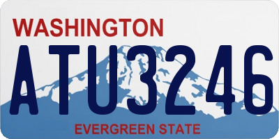 WA license plate ATU3246