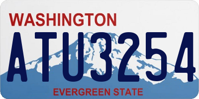 WA license plate ATU3254