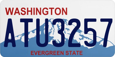 WA license plate ATU3257