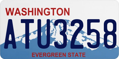 WA license plate ATU3258