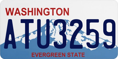 WA license plate ATU3259
