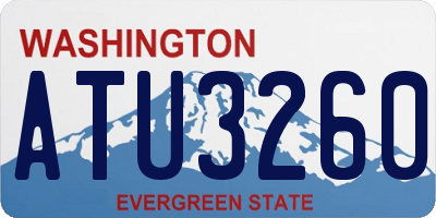 WA license plate ATU3260