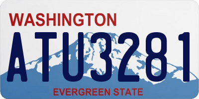 WA license plate ATU3281