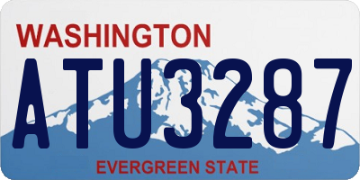 WA license plate ATU3287