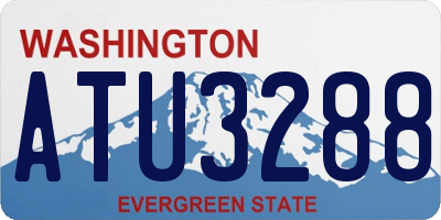 WA license plate ATU3288