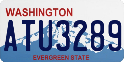 WA license plate ATU3289