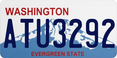 WA license plate ATU3292
