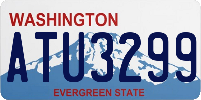 WA license plate ATU3299