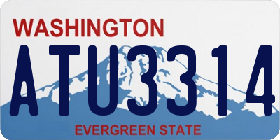 WA license plate ATU3314