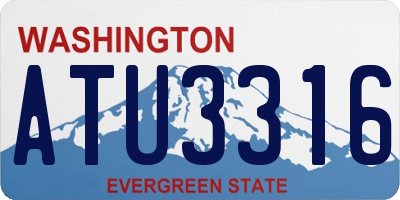 WA license plate ATU3316