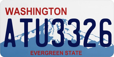 WA license plate ATU3326
