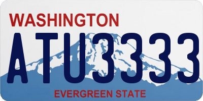WA license plate ATU3333