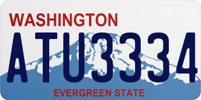 WA license plate ATU3334