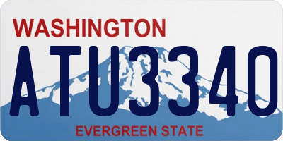WA license plate ATU3340
