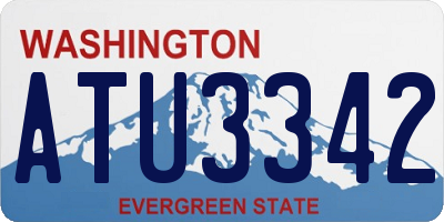 WA license plate ATU3342