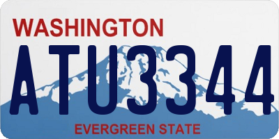 WA license plate ATU3344