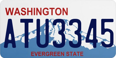 WA license plate ATU3345