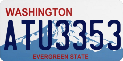 WA license plate ATU3353