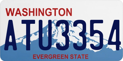 WA license plate ATU3354