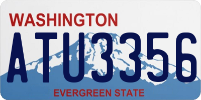 WA license plate ATU3356