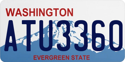WA license plate ATU3360