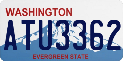 WA license plate ATU3362