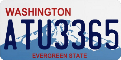 WA license plate ATU3365