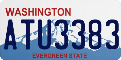 WA license plate ATU3383