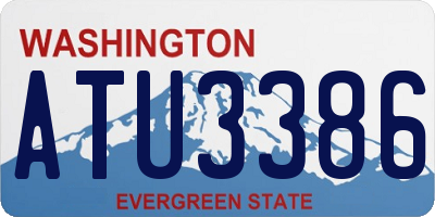 WA license plate ATU3386