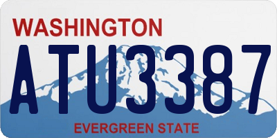 WA license plate ATU3387