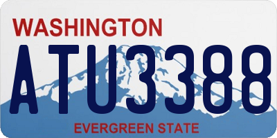 WA license plate ATU3388