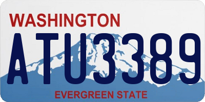 WA license plate ATU3389
